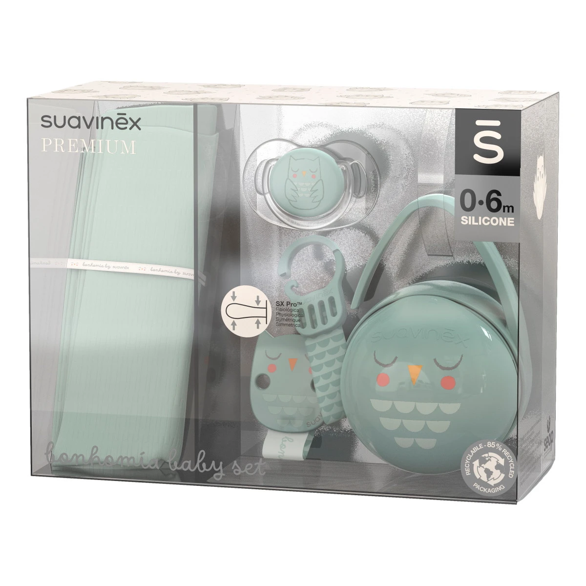 Suavinex Bonhomia Green Gift Set SXSBZ2080736 Suavinex Bonhomia Green Gift Set SXSBZ2080736 -babybenodigdheden