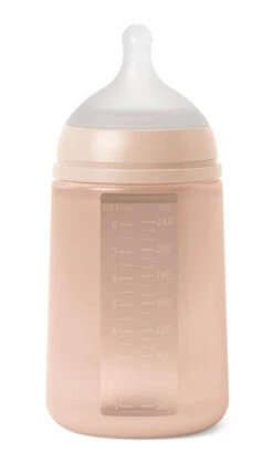 Suavinex Essence Pink Medium Flow 240 Ml Silicone Fles SXSEX20081207 -babybenodigdheden suavinex essence pink medium flow 240 ml silicone fles sxsex20081207 2