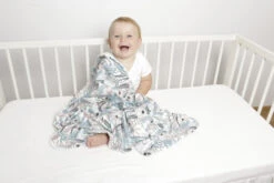 Babymatex Ines Plants 75x100 Cm Katoenen Wiegdeken TB0236_38 -babybenodigdheden tb0236 38