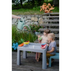 Tega Baby Teggi Turquoise/Navy/Grey Multifun 3-in-1 Tafel Met Twee Stoeltjes TI-011-173 -babybenodigdheden tega baby teggi greyold roseturquoise multifun 3 in 1 tafel 2