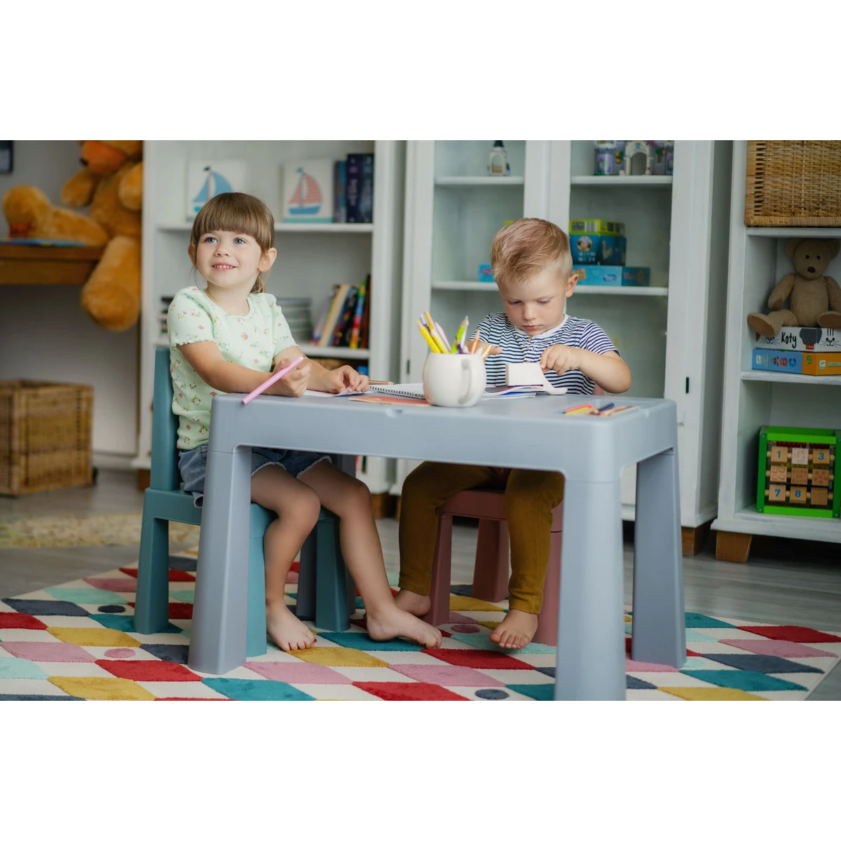 Tega Baby Teggi Turquoise Multifun Kinderstoeltje TI-023-165 Tega Baby Teggi Turquoise Multifun Kinderstoeltje TI-023-165 -babybenodigdheden tega baby teggi turquoisenavygrey multifun 3 in 1 tafel 3 2