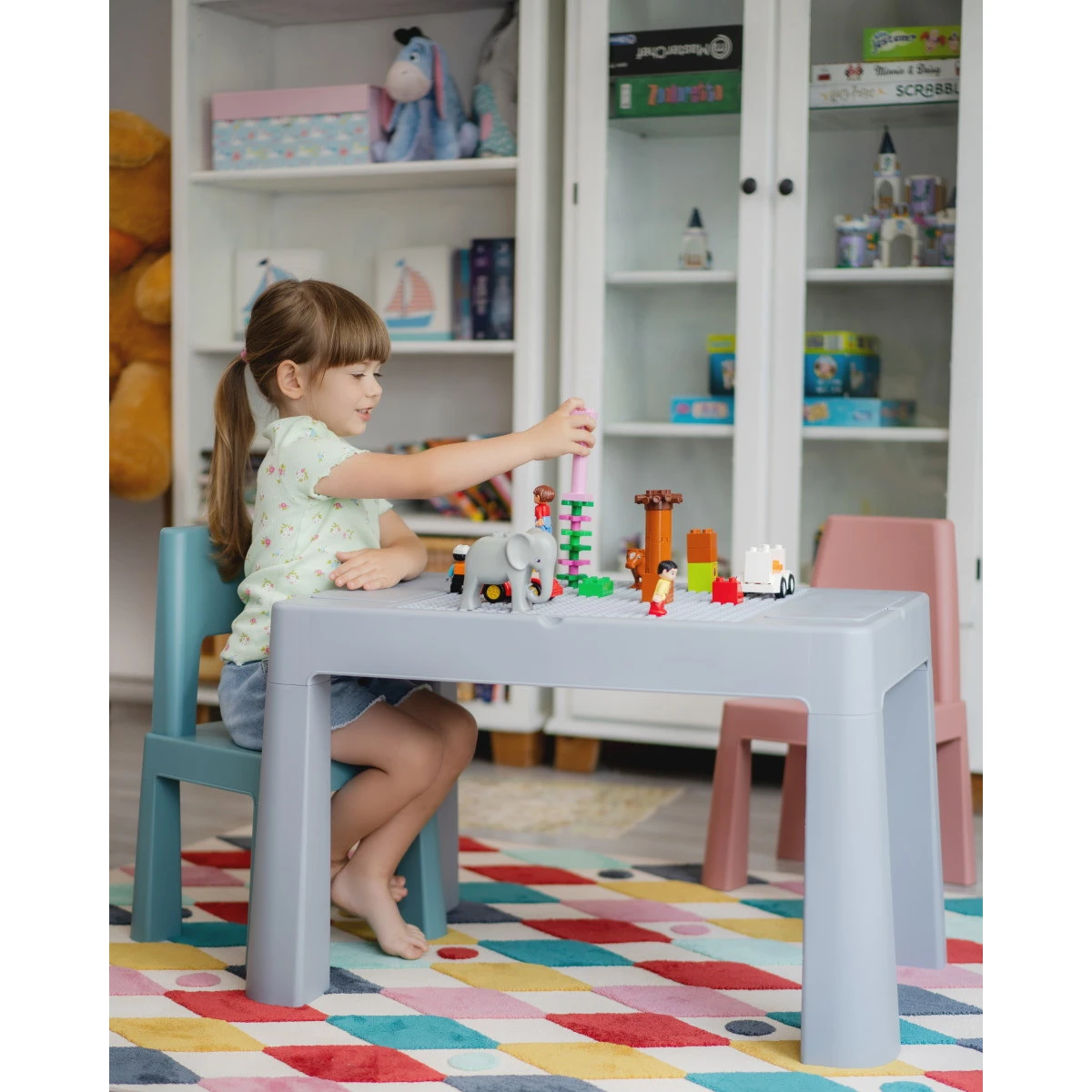 Tega Baby Teggi Turquoise Multifun Kinderstoeltje TI-023-165 Tega Baby Teggi Turquoise Multifun Kinderstoeltje TI-023-165 -babybenodigdheden tega baby teggi turquoisenavygrey multifun 3 in 1 tafel 5