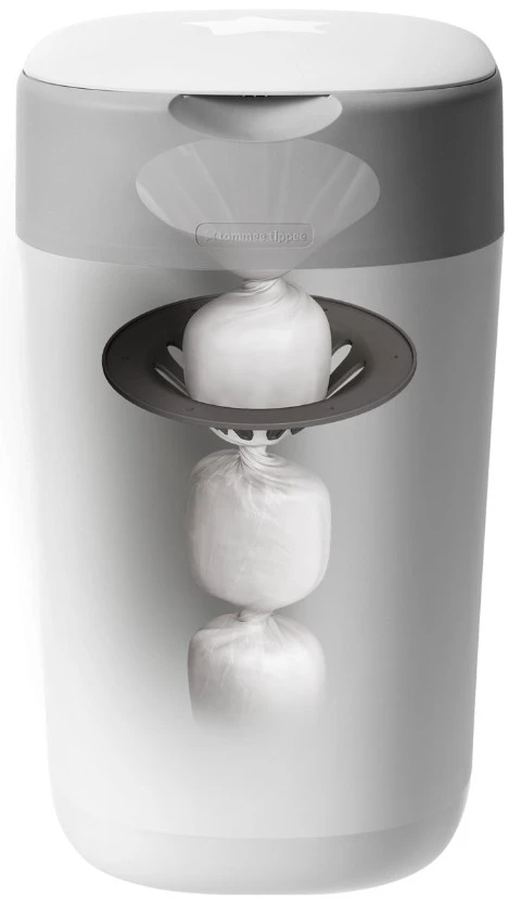 Tommee Tippee Twist & Click Tub Luieremmer Starterset Incl. 6 Cassettes 85100402 (eco) -babybenodigdheden tommee tippee twist click cotton white luieremmer 85101201 1 1