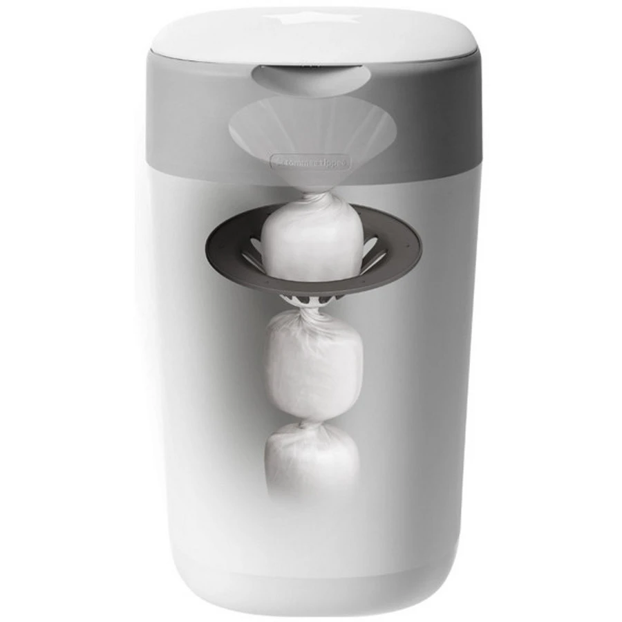 Tommee Tippee Twist & Click Cotton White Luieremmer 85100102 (eco) -babybenodigdheden tommee tippee twist click cotton white luieremmer 85101201 1 2