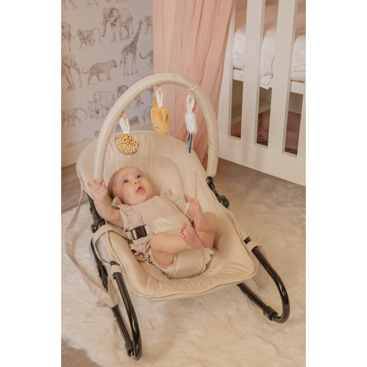 Tryco Leopard Lenny Zand Wipstoel TR-272702 Tryco Leopard Lenny Zand Wipstoel TR-272702 -babybenodigdheden tr 272702 8720663934505 leopard lenny bouncer 06