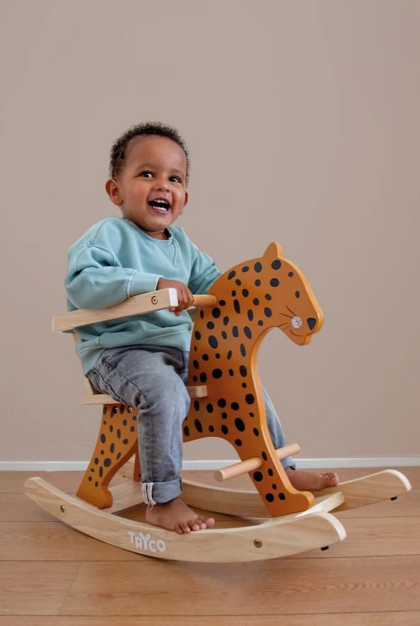 Tryco Luipaard Houten Hobbeldier TR-353009 Tryco Luipaard Houten Hobbeldier TR-353009 -babybenodigdheden tr 353009 tryco wooden rocking animal leopard 03