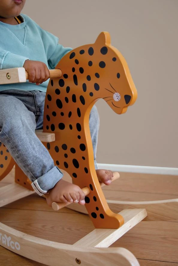 Tryco Luipaard Houten Hobbeldier TR-353009 Tryco Luipaard Houten Hobbeldier TR-353009 -babybenodigdheden tr 353009 tryco wooden rocking animal leopard 04