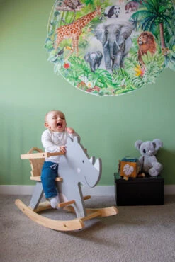 Tryco Neushoorn Houten Hobbeldier TR-353010 -babybenodigdheden tr 353010 tryco wooden rocking animals rhino 03 1920x1920