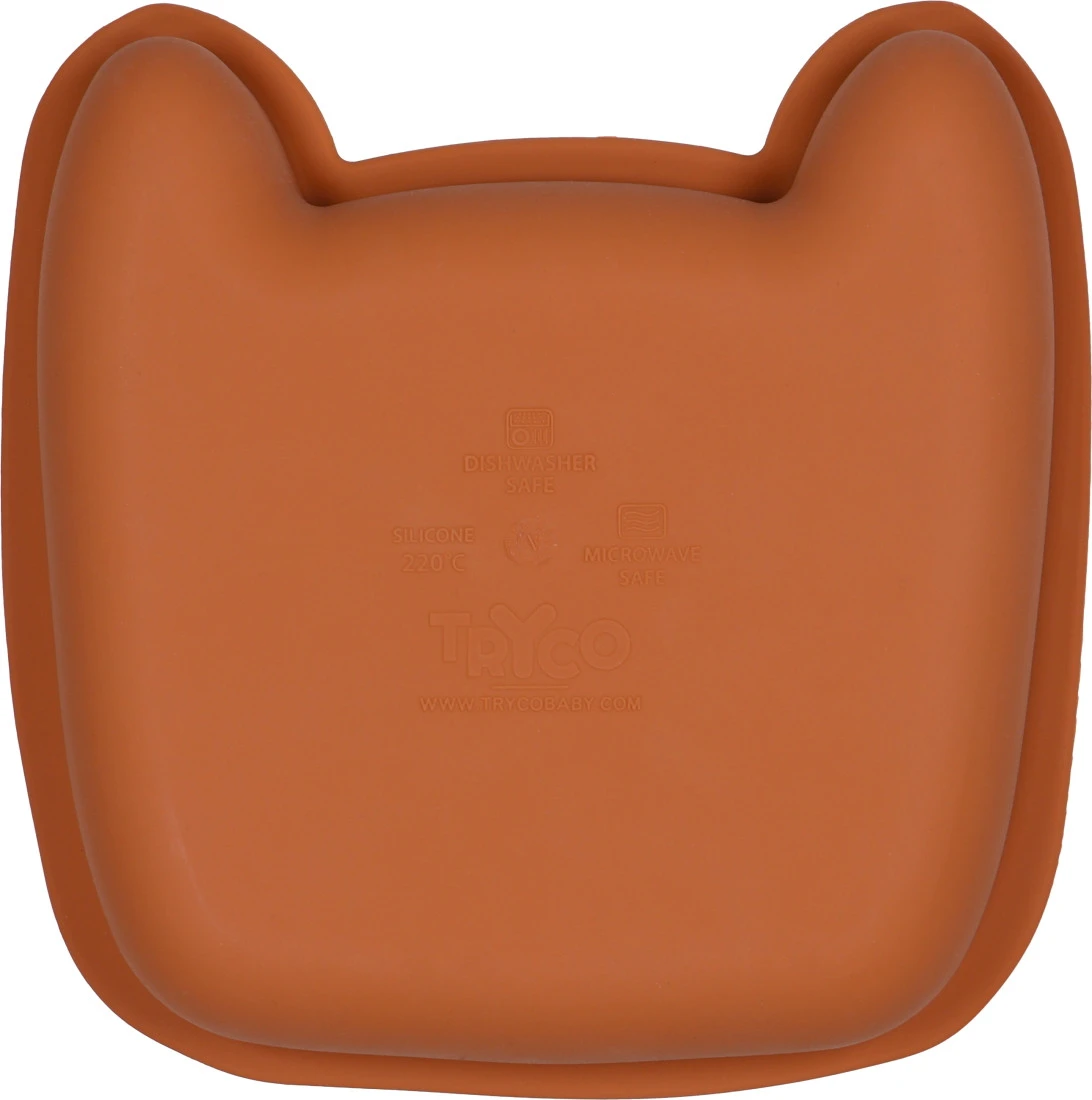 Tryco Leopard Sienna Siliconen Bord TR-392816 Tryco Leopard Sienna Siliconen Bord TR-392816 -babybenodigdheden tr 392816 8720289396725 leopard sienna silicone plate 02