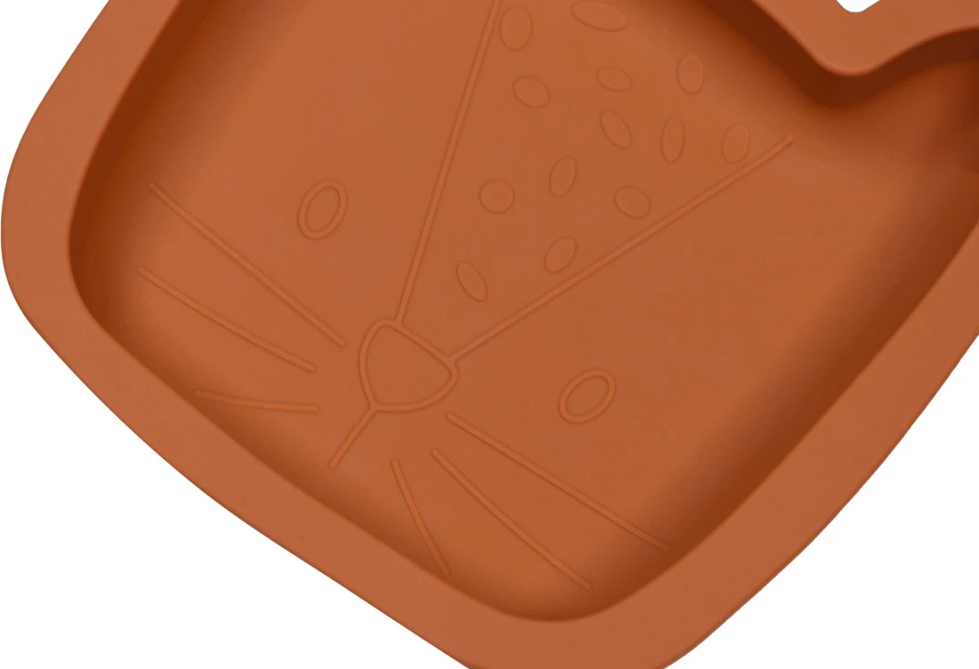 Tryco Leopard Sienna Siliconen Bord TR-392816 Tryco Leopard Sienna Siliconen Bord TR-392816 -babybenodigdheden tr 392816 8720289396725 leopard sienna silicone plate 04