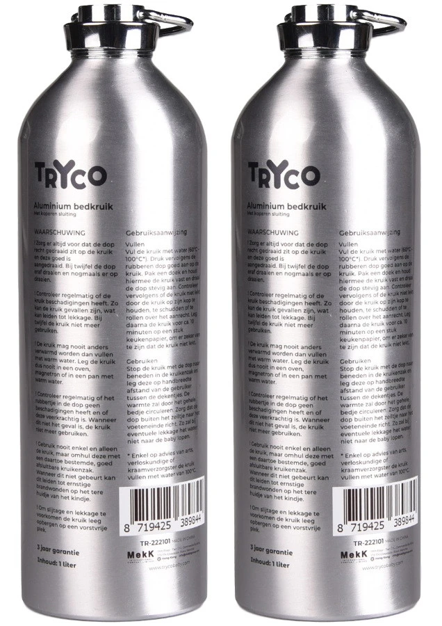 Tryco Aluminium Kruik 2-Pack TR-222101 Tryco Aluminium Kruik 2-Pack TR-222101 -babybenodigdheden tryco aluminium kruik 2 pack