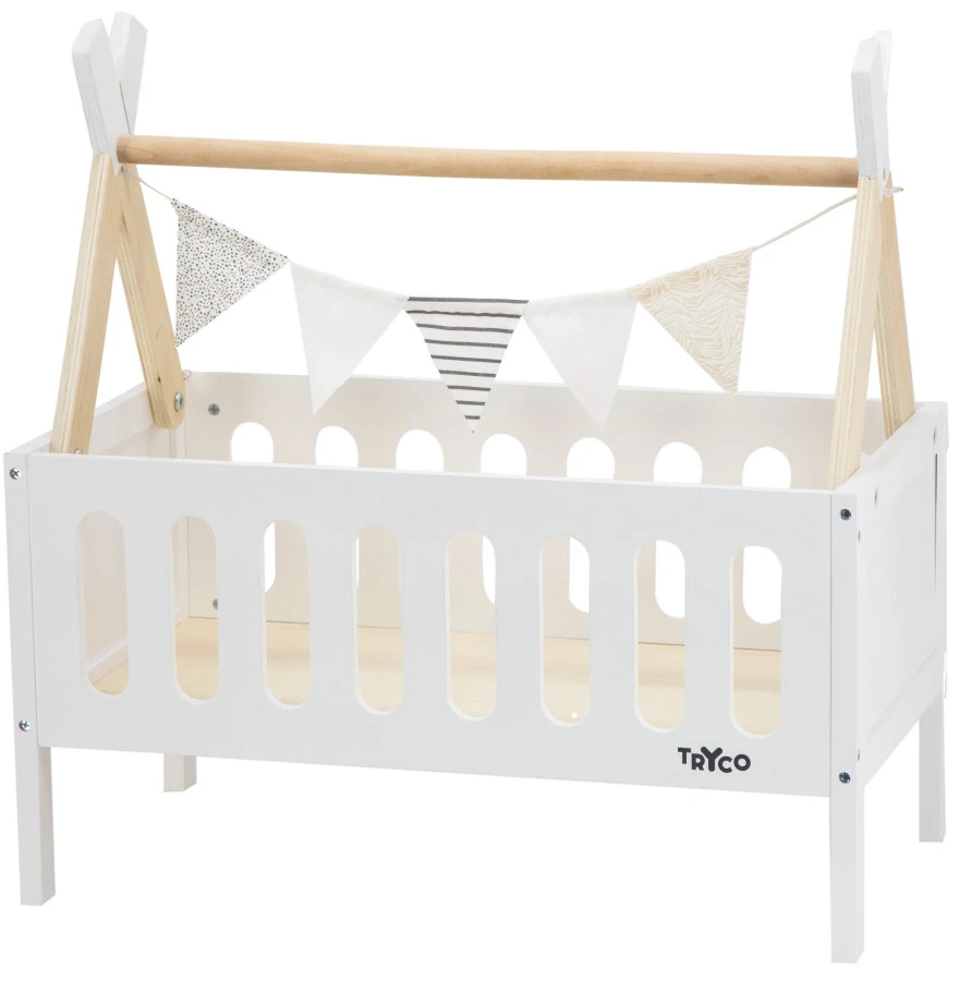 Tryco Tipi Houten Poppenbed TR-353013 Tryco Tipi Houten Poppenbed TR-353013 -babybenodigdheden tryco tipi houten poppenbed tr 353013