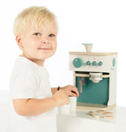 Label Label Groen Houten Espresso Machine LLWT-24869 -babybenodigdheden vlabel label groen houten espresso machine llwt 24869 2