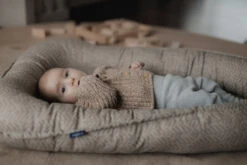 Zaffiro Beige Leaves Babynest 0978 -babybenodigdheden zaffiro beige leaves babynest 0978 1