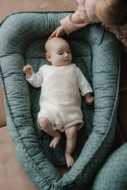 Zaffiro Beige Leaves Babynest 0978 -babybenodigdheden zaffiro beige leaves babynest 0978 1 1