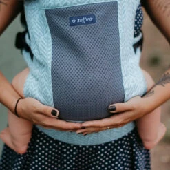 Zaffiro City Air Graphite Leaves Ergonomische Draagzak 7381 -babybenodigdheden zaffiro city air beige leaves draagzak 7398 2 1