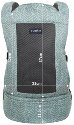 Zaffiro City Air Graphite Leaves Ergonomische Draagzak 7381 -babybenodigdheden zaffiro city air beige leaves draagzak 7398 4 1