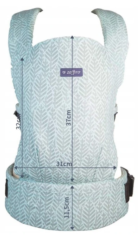 Zaffiro City Beige Leaves Ergonomische Draagzak 45394 Zaffiro City Beige Leaves Ergonomische Draagzak 45394 -babybenodigdheden zaffiro city mint leaves ergonomische draagzak 2 1