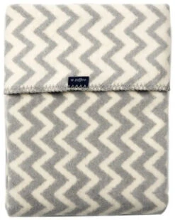 Zaffiro Grijs & Ecru Zigzag 75 X 100 Cm Wiegdeken 40771
