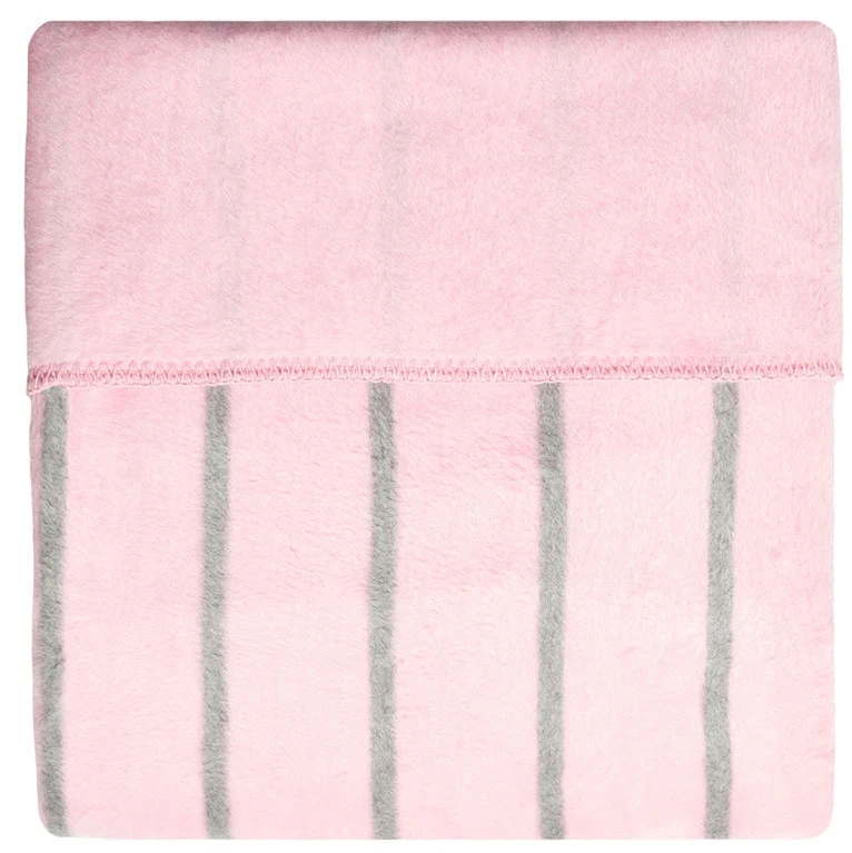 Zaffiro Grijs & Roze Gestreept 100 x 150 cm Ledikantdeken 15403 Zaffiro Grijs & Roze Gestreept 100 X 150 Cm Ledikantdeken 15403 -babybenodigdheden