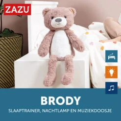 Zazu Brody De Beer Roze Slaaptrainer ZA-BRODY-03 -babybenodigdheden zazu brody de beer roze slaaptrainer sfeer 9