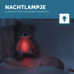 Zazu Brody De Beer Taupe Slaaptrainer ZA-BRODY-01 -babybenodigdheden zazu brody de beer taupe slaaptrainer sfeer 4