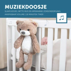 Zazu Brody De Beer Taupe Slaaptrainer ZA-BRODY-01 -babybenodigdheden zazu brody de beer taupe slaaptrainer sfeer 5