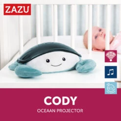Zazu Cody De Krab Blauw Ocean Projector ZA-CODY-01 -babybenodigdheden zazu cody de krab blauw 3