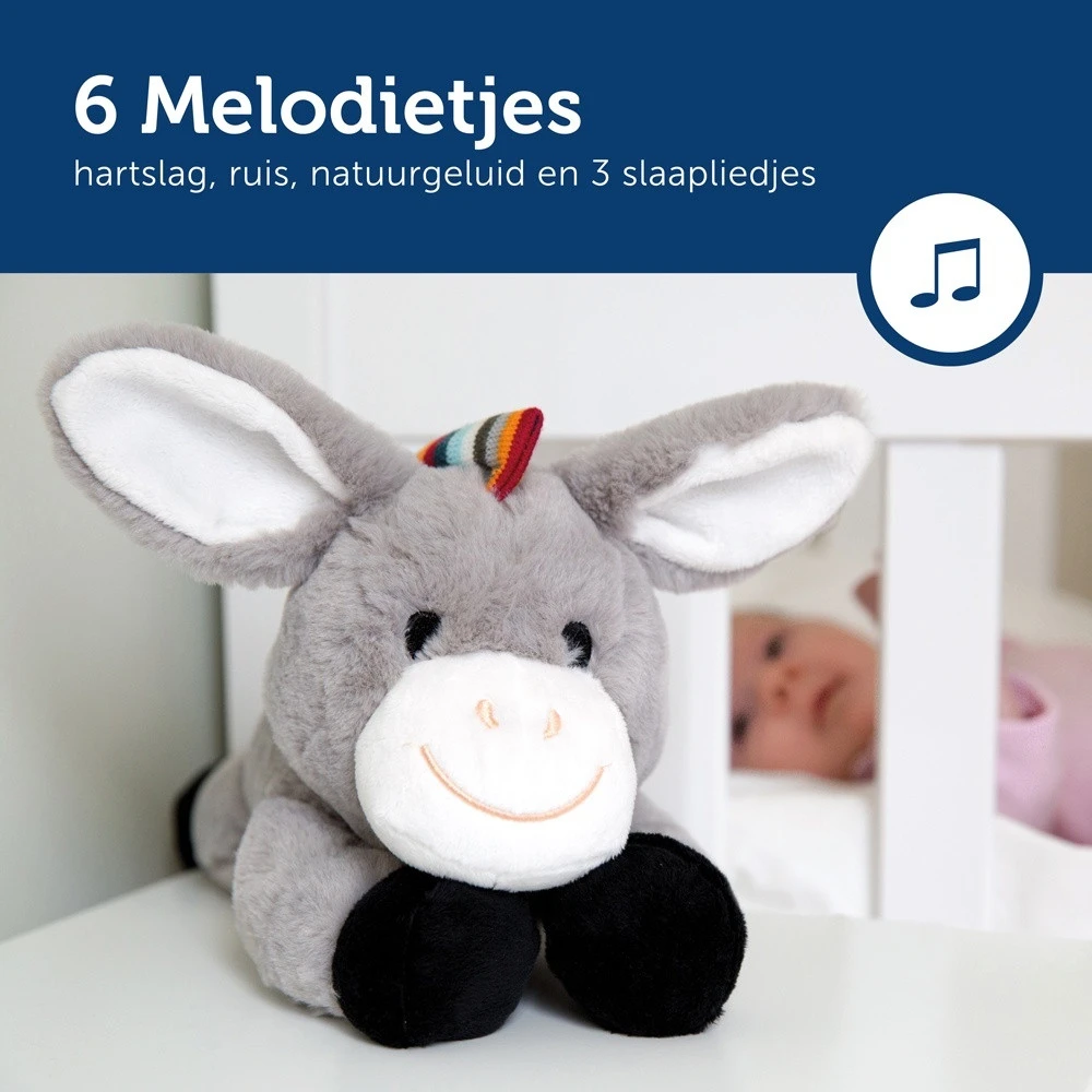 Zazu Don De Ezel Heartbeat Knuffel Met Geluid Za-Don-01 Zazu Don De Ezel Heartbeat Knuffel Met Geluid Za-Don-01 -babybenodigdheden zazu don de ezel heartbeat knuffel met geluid za don 01